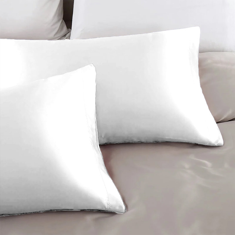 Satin Standard Pillowcase - Set of 2, White