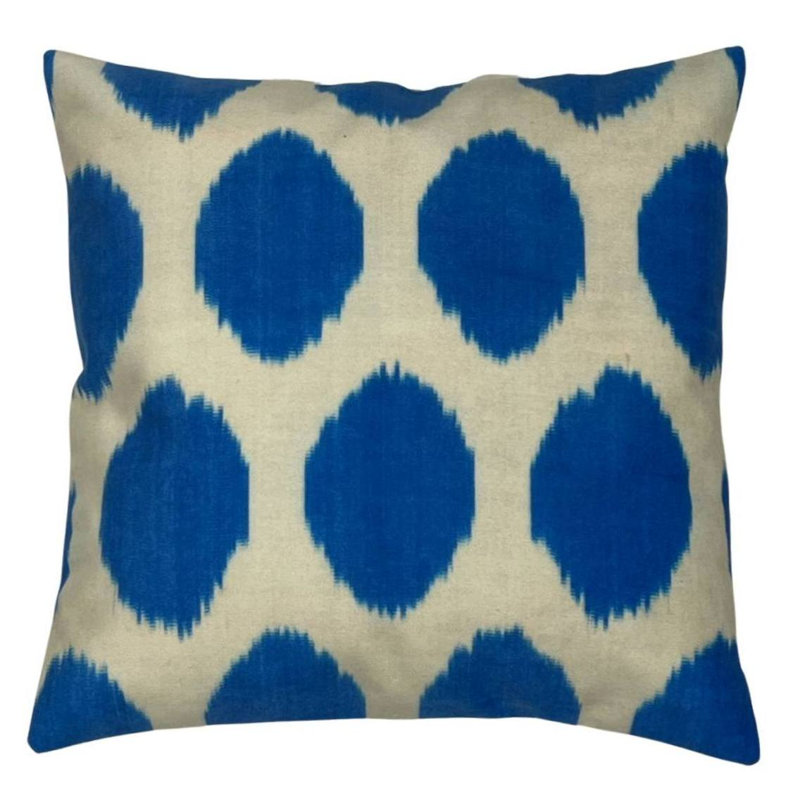 Ikat Velvet Silk Throw Pillow