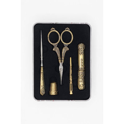 Ciseaux d'artisanat pour feutrage et broderie Wizardi F07-M13-4-bronze
