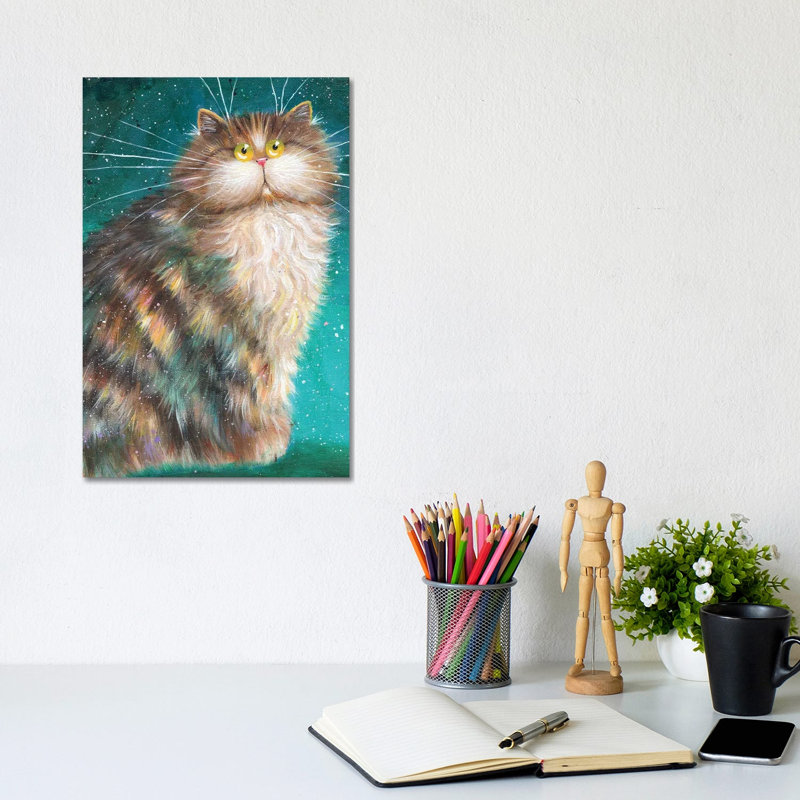 Minino by Kim Haskins - Print on Canvas, Wrapped Canvas, 20.32 cm H x 30.48 cm W