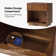 Hargis 24.25"H Modern Fully Assembled Flute Solid Wood Nightstand with Hidden Compartment and Built-In Outlet(Set of 2)