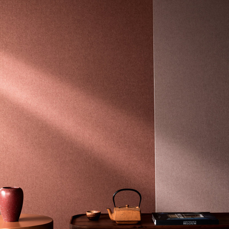 Surfaces Collection Natural Texture Wallpaper Roll, Terracotta Red