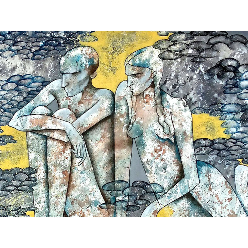 Souvenirs d'une rivière | Acrylique sur toile | Par Ranjith Raghupathy