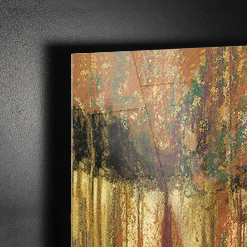 Due Ballerine by Edgar Degas - Unframed Painting on Glass, 70cm H x 70cm W