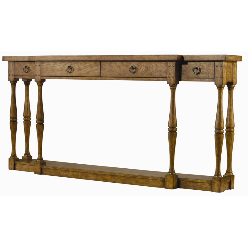 Sanctuary Four-Drawer 72" Thin Console, Light Ash