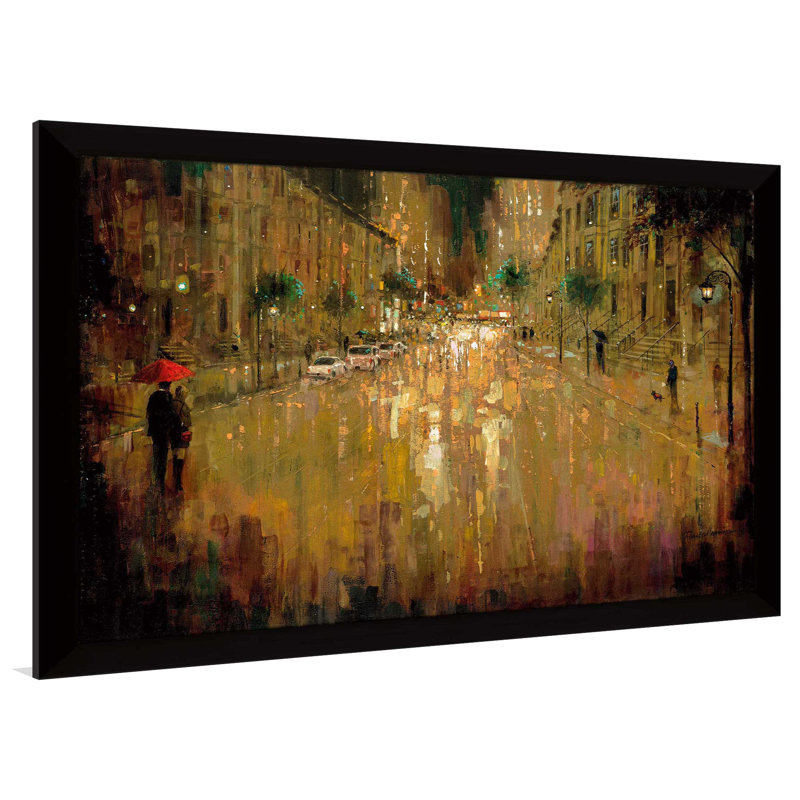 Brownstone Romance par Ruane Manning - reproduction de cadre photo, H 21,5 po x l 27,5 po x P 0,75 po