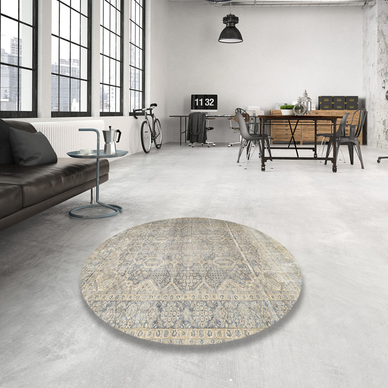 Tapis oriental ivoire Sydni, Rond 6 pi
