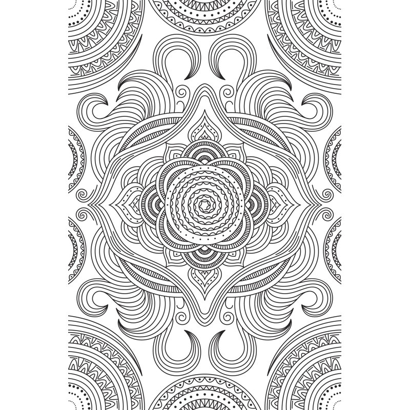 Coloring Pattern by Artisticco - Wrapped Canvas Print, 46cm H x 30cm W