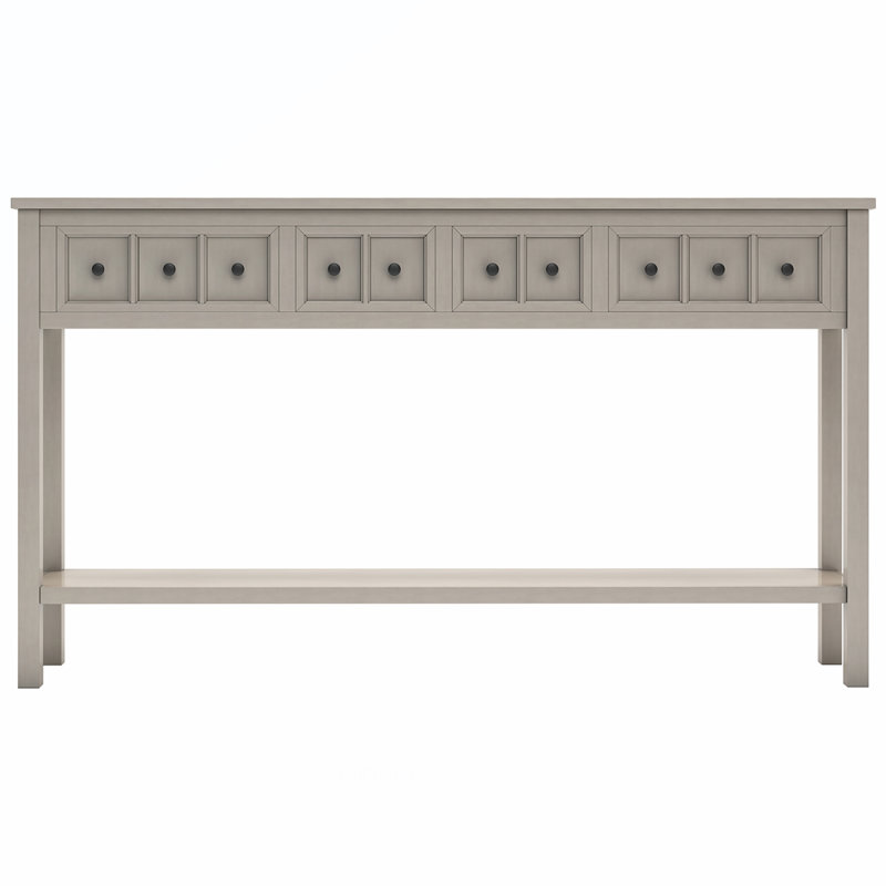 Charming Console Table with Versatile Storage and Stylish Design, Gray