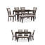 Table de salle à manger Leangelo, 4 chaises et banc (ensemble de 6)-95210594-95210595-95210596