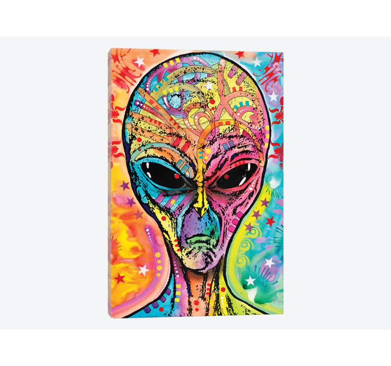 «Alien - Far Out», impression sur toile, H 12 po x l 8 po x P 0,75 po, Pas de tapis, Toile tendue