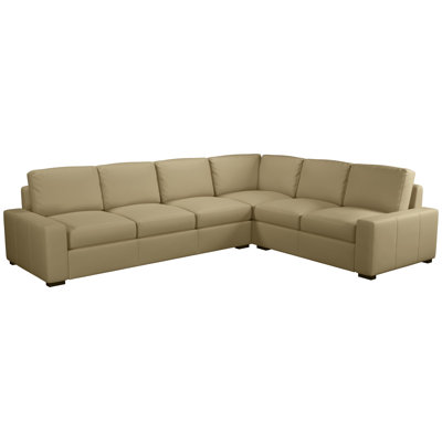 Canapé modulaire en cuir véritable Alburga