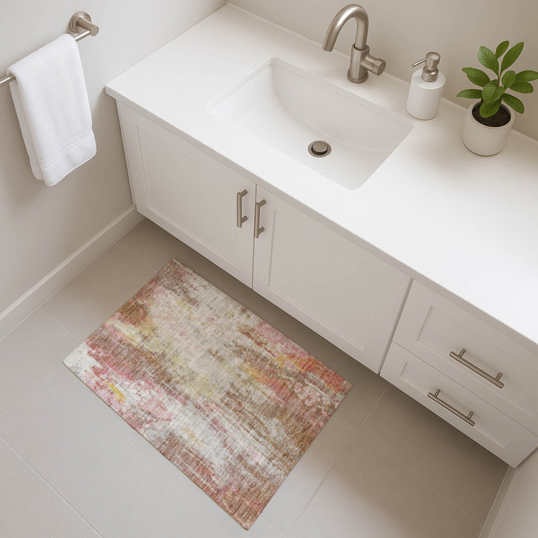 Premium Machine Washable Marasco AMF1640 Abstract Rug