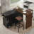 Black Multi-Functional Kitchen Island Trolley, Extendable Dining Table + Hidden Trash Can, Three-Tier Spice Rack With Wheels For Easy Movement, Suitable For Dining And Kitchen Spaces.-1229140903