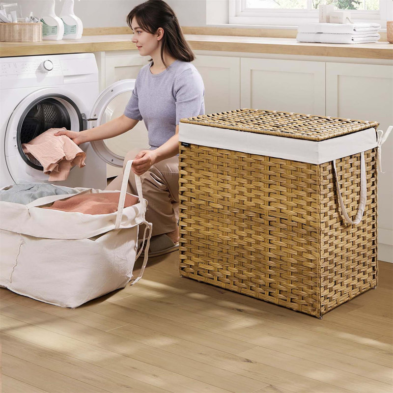 Bhargava Laundry Hamper with Handles, 61 x 66 x 40