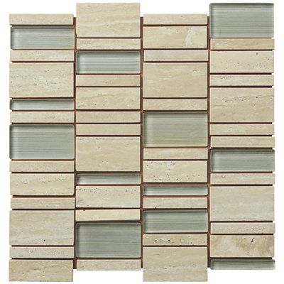 Carreau de mosaïque murale Travertine