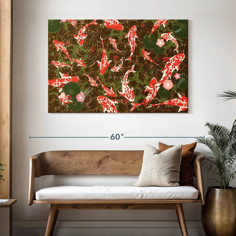 Brampt Koi Pond Patterns, 32'' H x 48'' W