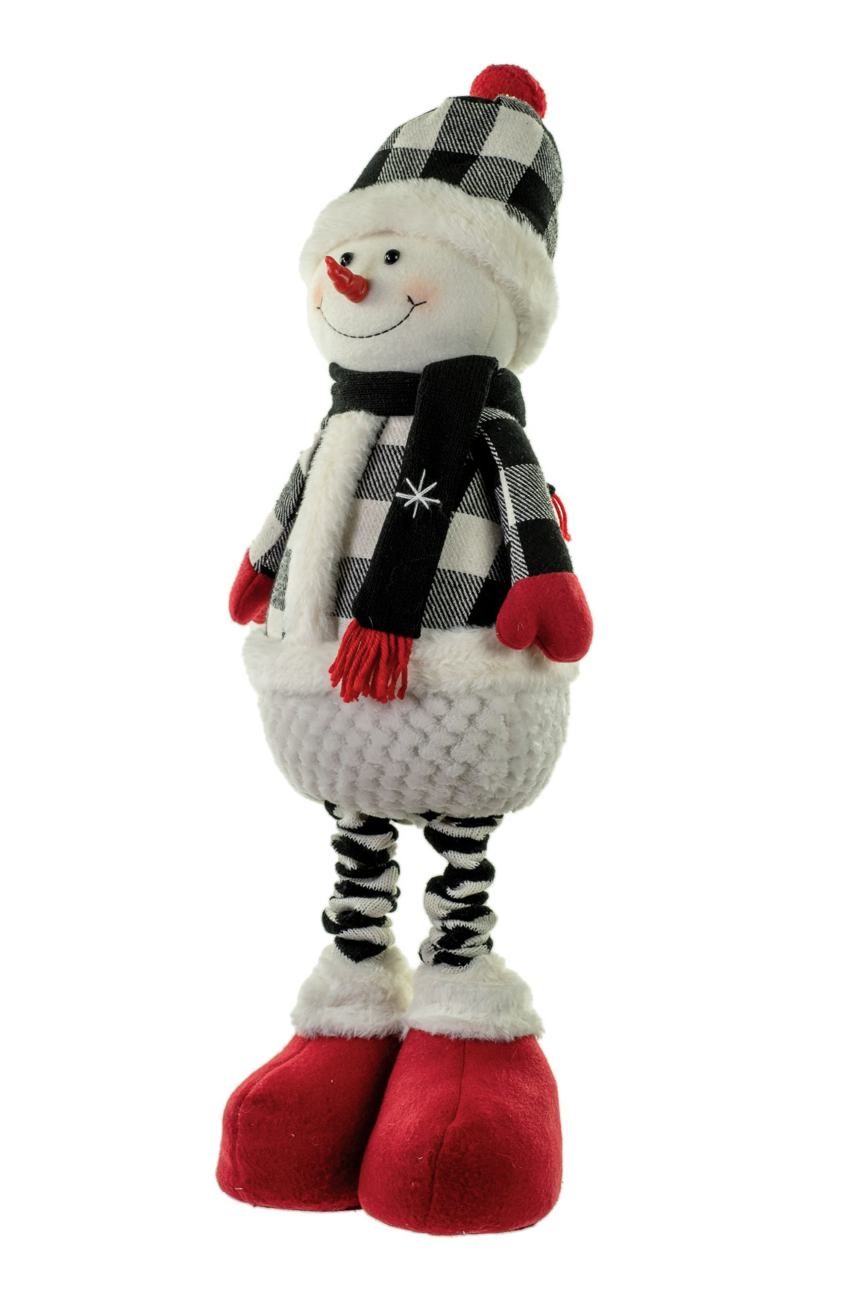 The Holiday Aisle® Plaid Standing Toque Snowman | Wayfair