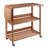 Bradley Wheeled Utility Cart with Knife Board in Light Oak, 34.57" H X 33.45" W X 17.24" L