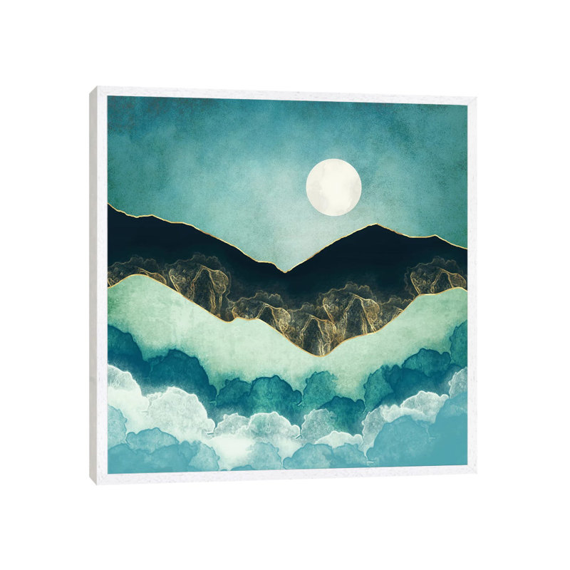Moon Mist - Print on Canvas, 66.04 cm H x 66.04 cm W, White Framed