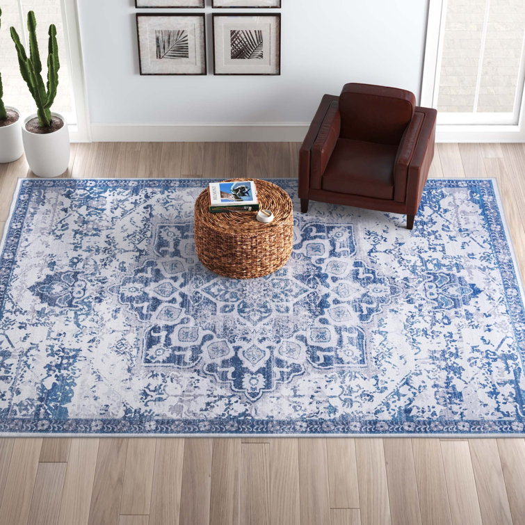 Matsumura Oriental Gray/Blue Area Rug