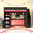 Loft Bed with Desk, LED Lights, Storage Locker, Shelves and Wardrobe-482088464