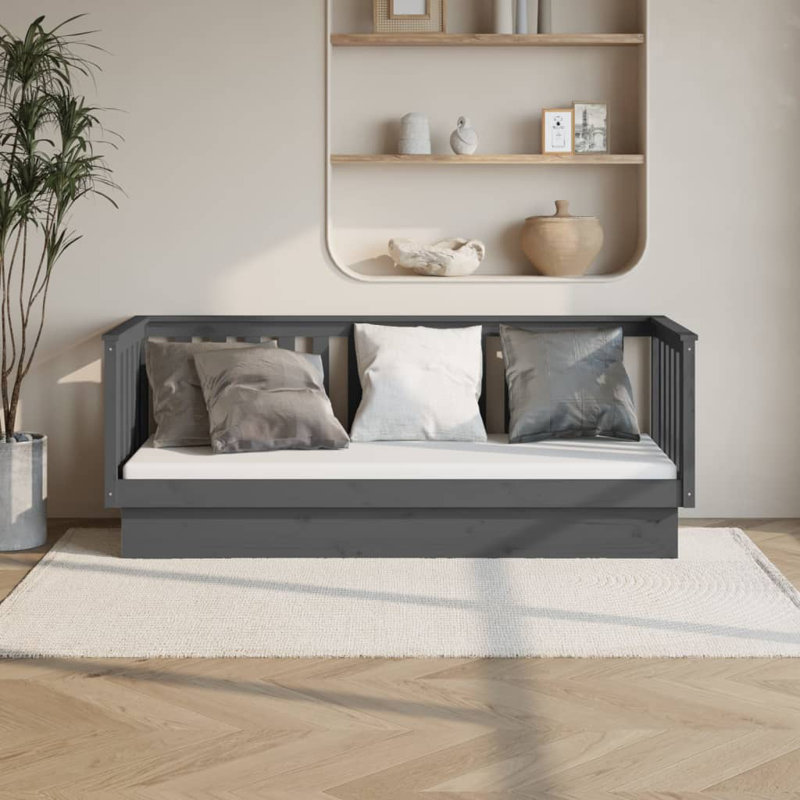 Solid Wood, Small Single (2'6), grey