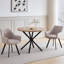 Nordic Style Swivel Dining Chairs With Arms, Fabric Upholstered Accent Chairs,Metal Legs, 360° Swivel Kitchen Chairs -1423360961-1423393122