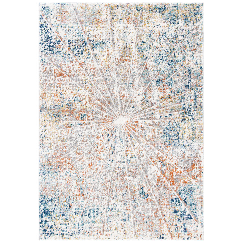 Aston Performance Abstract Rug, Rectangle 3' x 5'