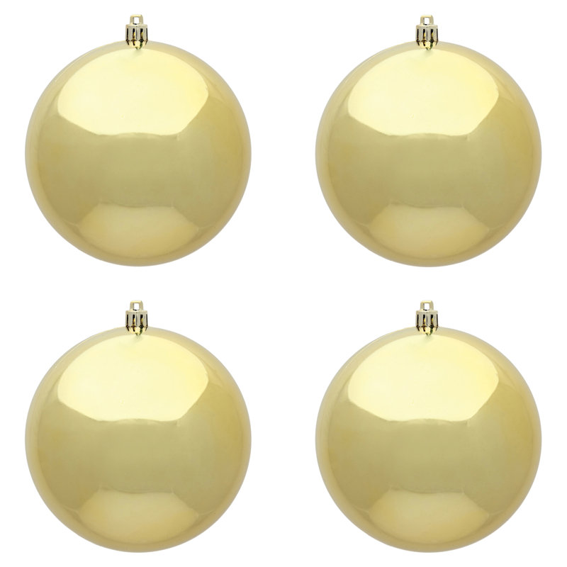 Décoration de boule décorative des Fêtes, Or, 6" H x 6" W x 6" D