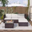 Rattan Garden Wicker Furniture Patio Sofa Set With Glass Coffee Table-879659023-884477814