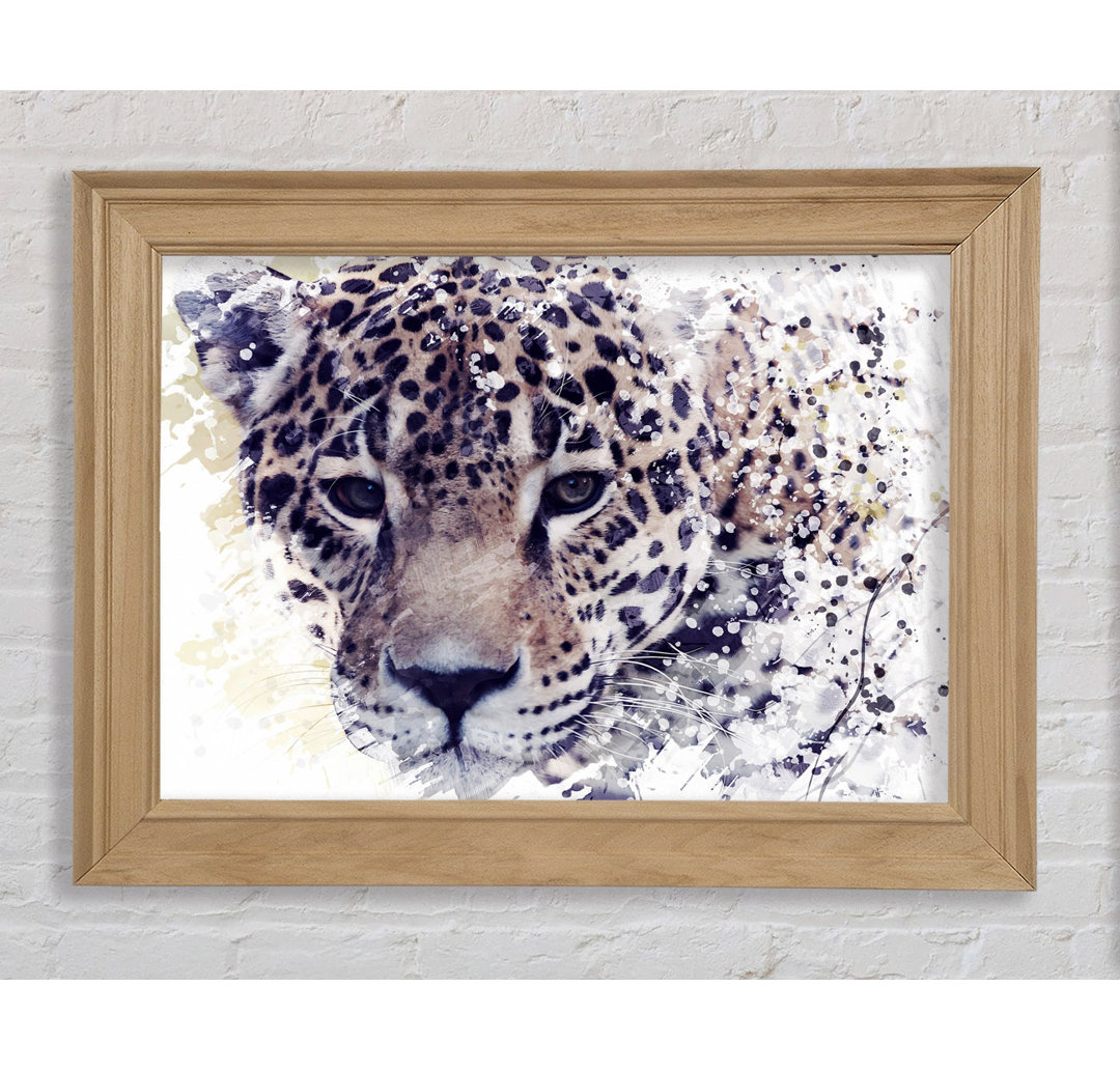 Leopard Splash - Einzelner Bilderrahmen Kunstdrucke