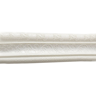 10 pièces de bordure de moulage en mousse flexible auto-adhésive de longueur totale de 900 pouces, pelez et collez la bordure de papier peint décoratif 3D pour le traitement de décoration de maison, 90 pouces / 1 pièce