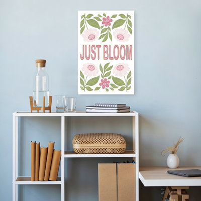 Just Bloom Floral Abstract Daisy Flower Nature Wall Art Print