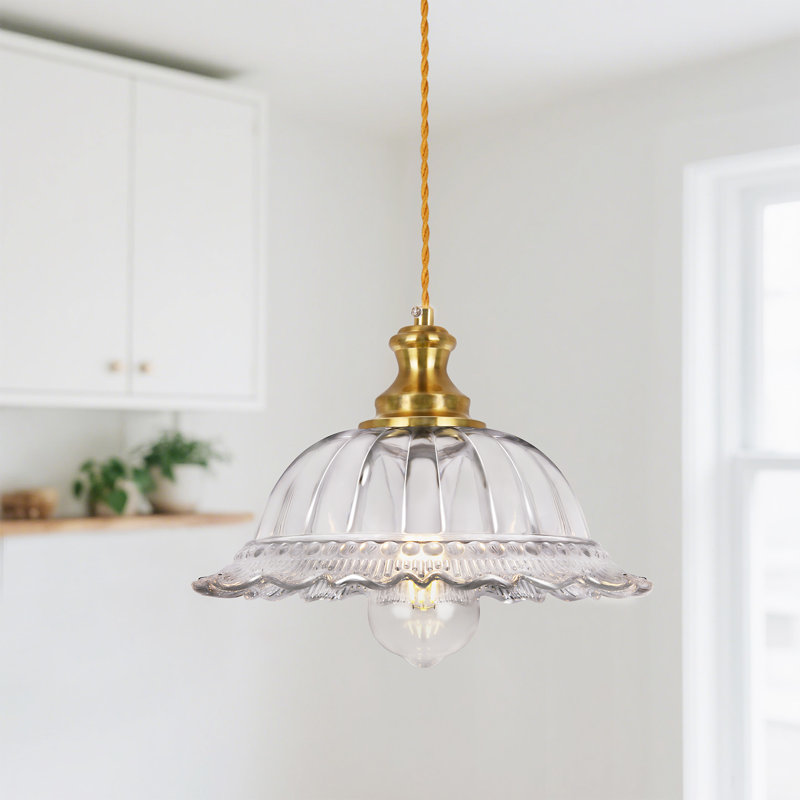 1 - Light Dome Pendant , Clear