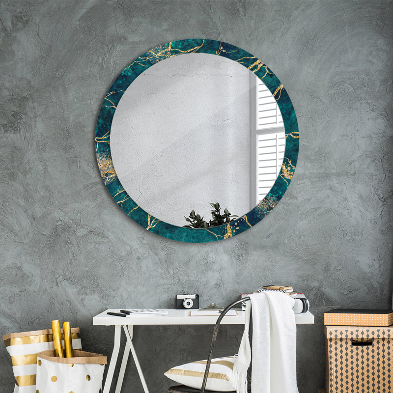 Huldar Glass Flat Wall Mirror, 90cm H x 90cm W