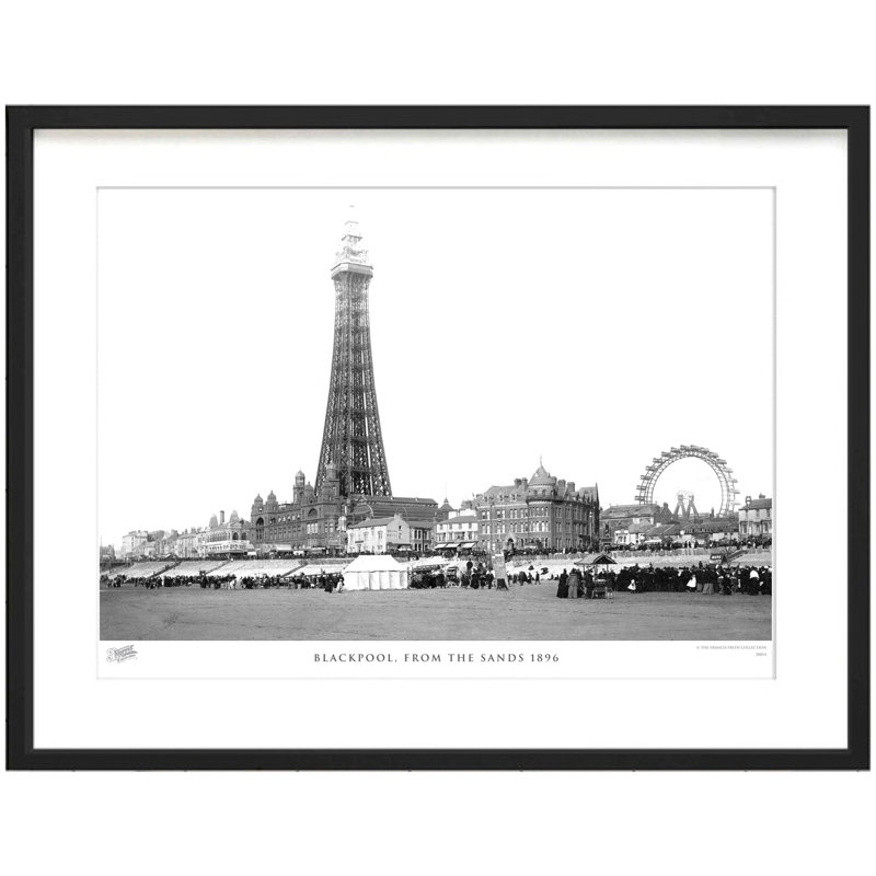 Blackpool, From The Sands 1896 - Single Picture Frame Print, 28cm H x 36cm W x 2.3cm D