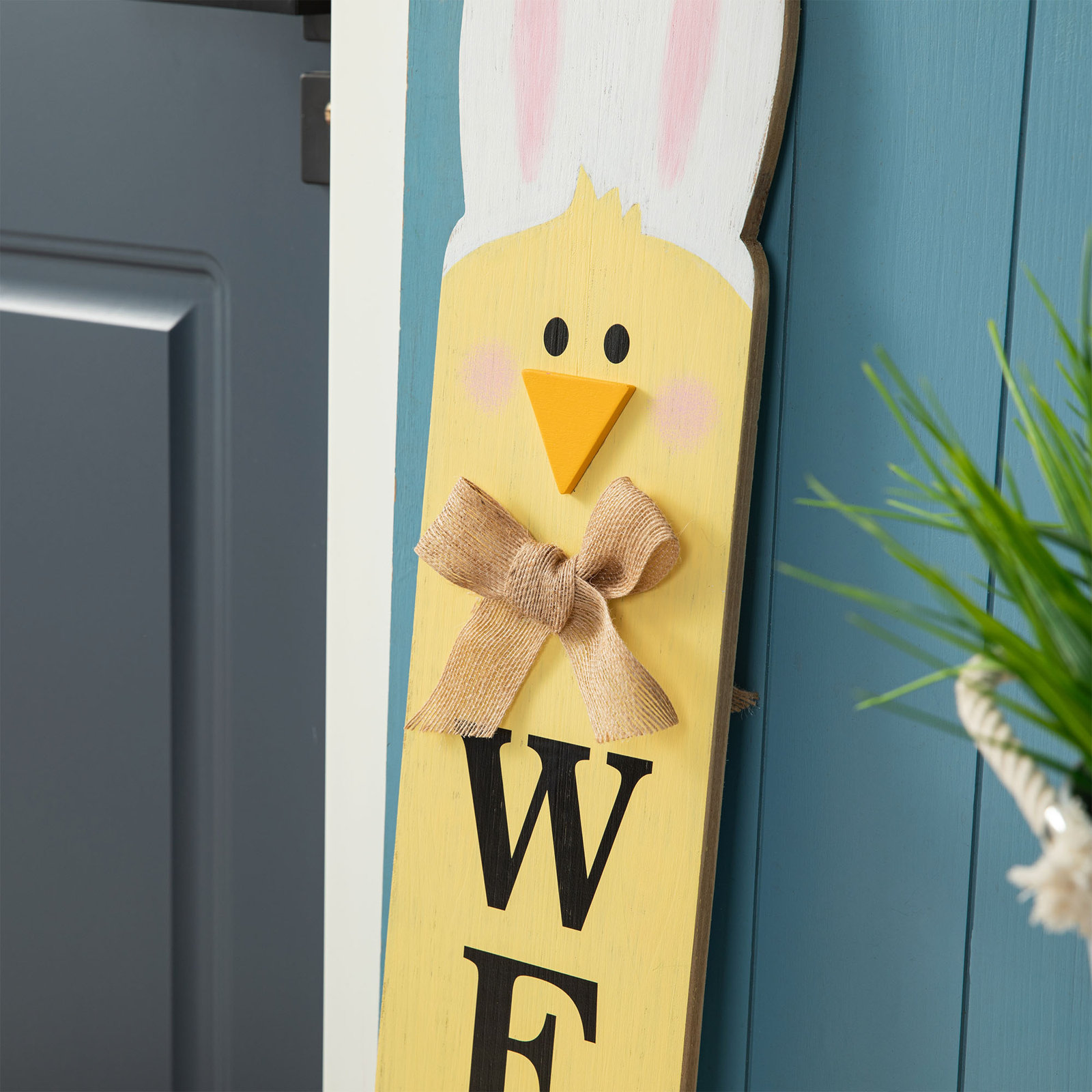 Wooden Easter Welcome Porch Sign