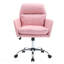 Chaise de bureau en cuir synthétique rose-383849813
