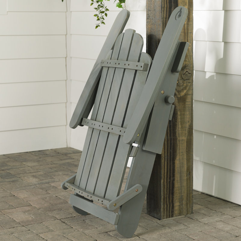 Blackwell Acacia Foldable Outdoor Adirondack Chair, Gray Wash