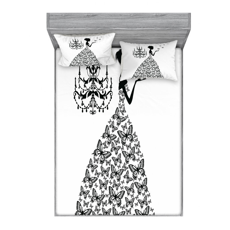 Microfiber Sheet Set, Full Sheet Set with Fitted Sheet