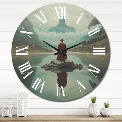 Horloge murale méditation méditation «Mindfulness Buddhist»