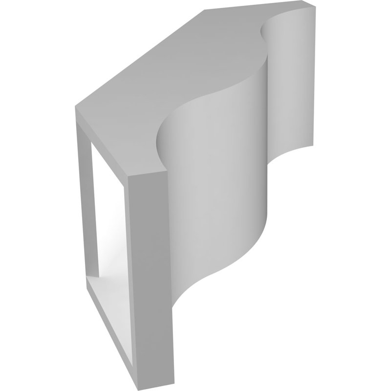 5"W x 10"D x 14"H Funston Architectural Grade PVC Knee Brace, 14"H x 5"W x 10"D