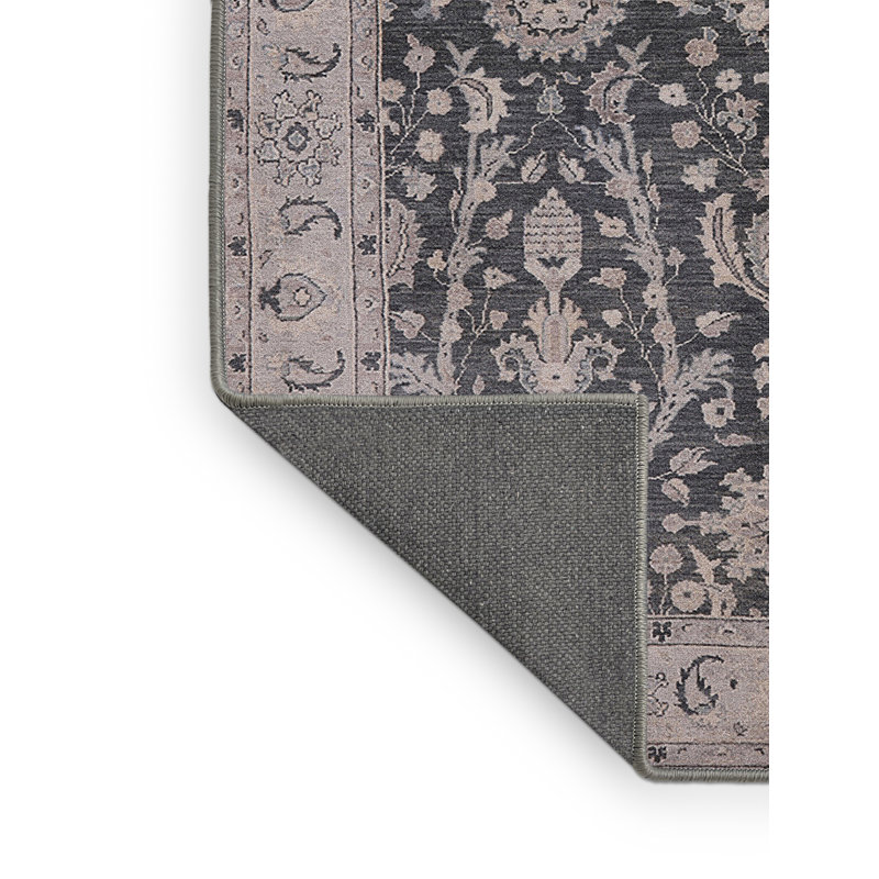 Tapis oriental noir / beige Magar, Rectangle 5 pi x 7 pi