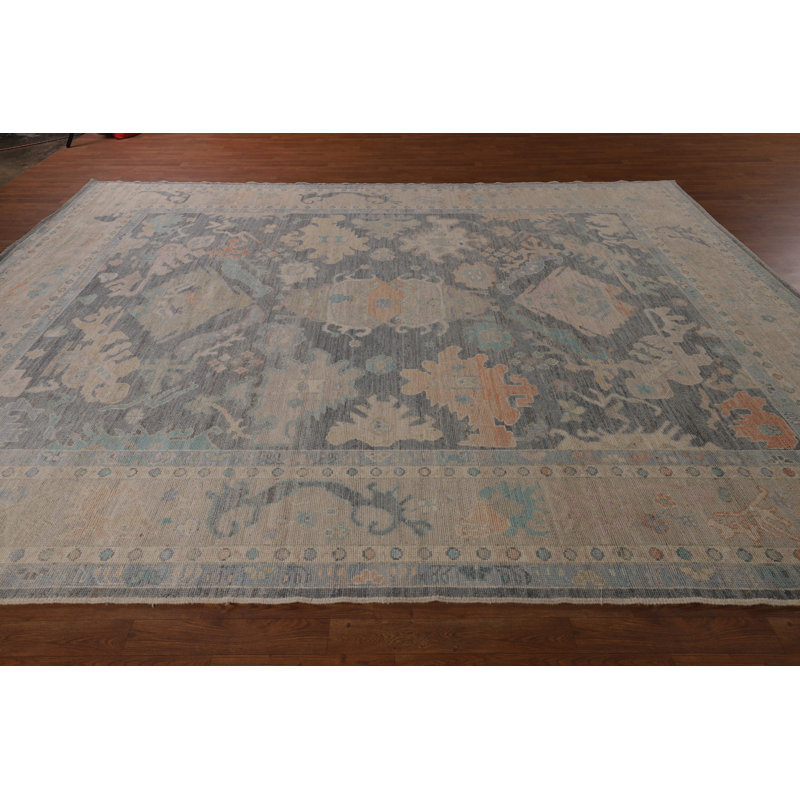 Vegetable Dye Oushak Turkish Area Rug 10x12