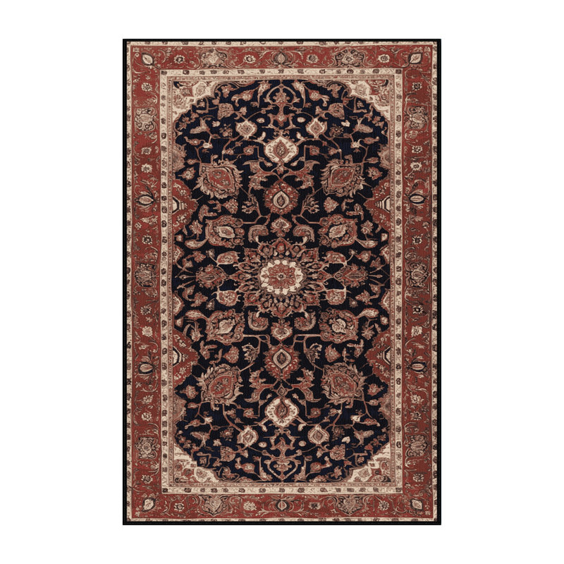 Tapis brun lavable à la machine, Rectangle 6 pi x 9 pi