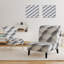 Motif abstrait blanc - Fauteuil de chambre rembourré scandinave