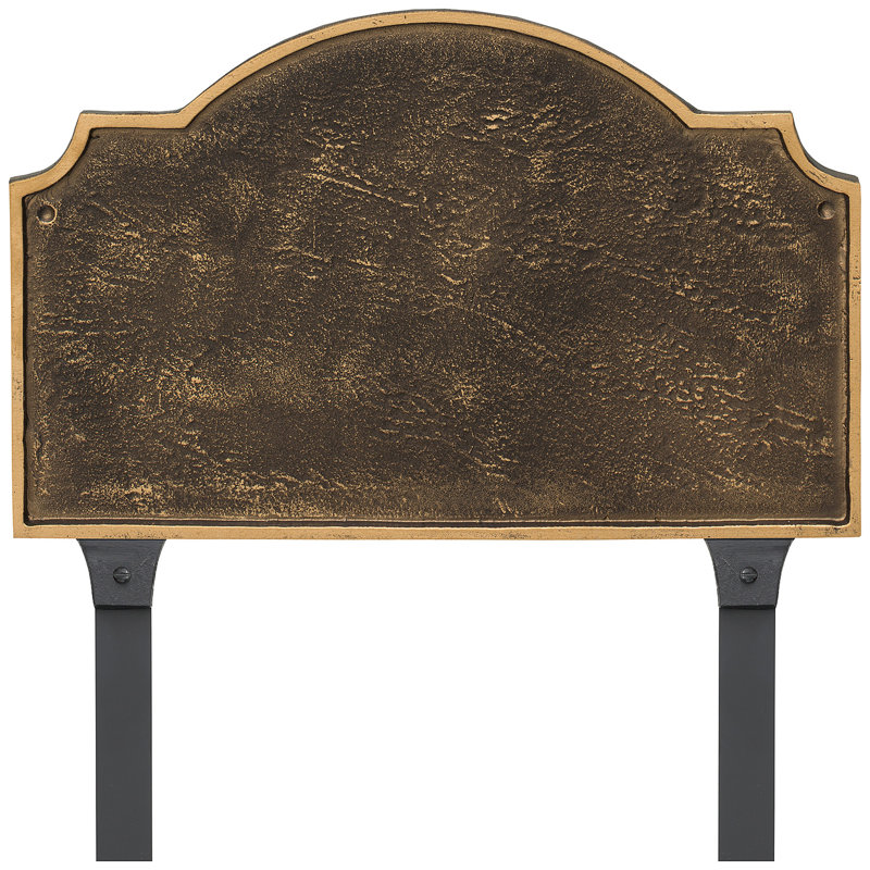 Vanderbilt 2-Line Lawn Address Sign, Aged Bronze / Gold, Yes