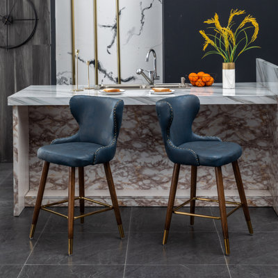 Ensemble de 2 tabourets de comptoir Mid-Century