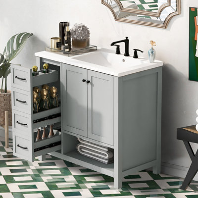 Meuble-lavabo 36 po avec lavabo en céramique